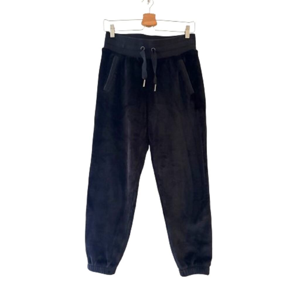 Athleta Double Cozy Karma Jogger Pants Size‎ XS Black Drawstring Waist Pocket